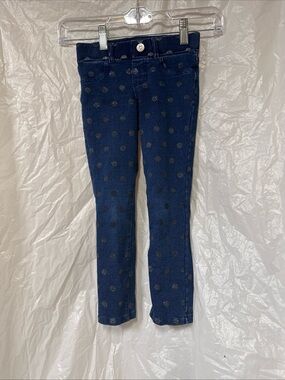 Girls' Sonoma Dark Navy Polka Dot Jeggings. Size 5